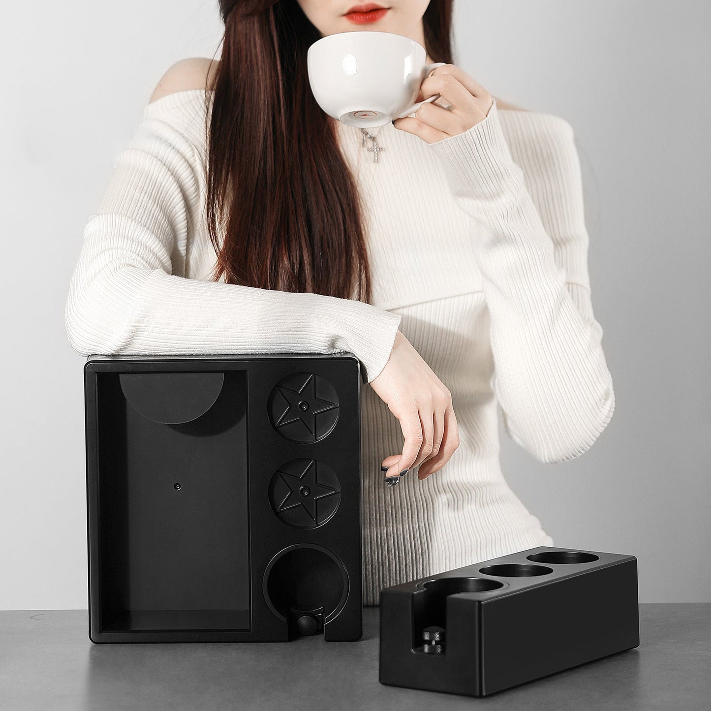 MHW-3BOMBER ABS Portafilter Holder Tamper Station