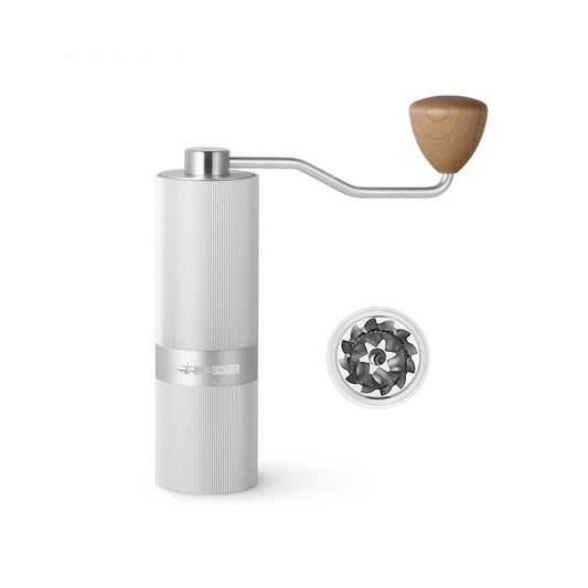 MHW-3BOMBER Racing M1-Manual Coffee Grinder Six Star Steel Burr Silver