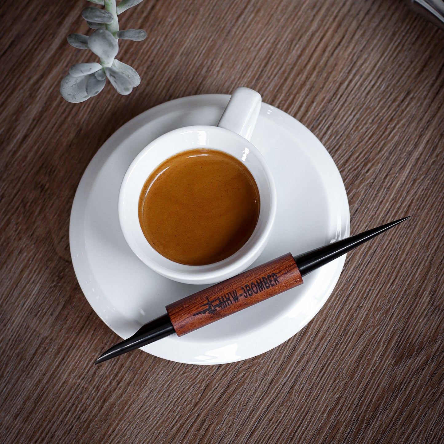 MHW-3BOMBER Coffee Art Needle 152mm-black-red rosewood