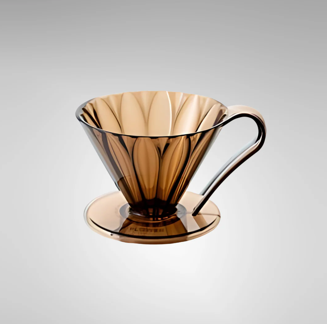 CAFEC Tritan Cone-Shaped Flower Dripper Clear Brown Cup 4