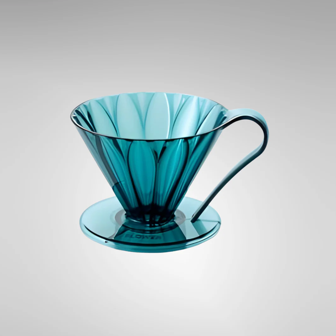 CAFEC Tritan Cone-Shaped Flower Dripper Clear Blue Green Cup 1