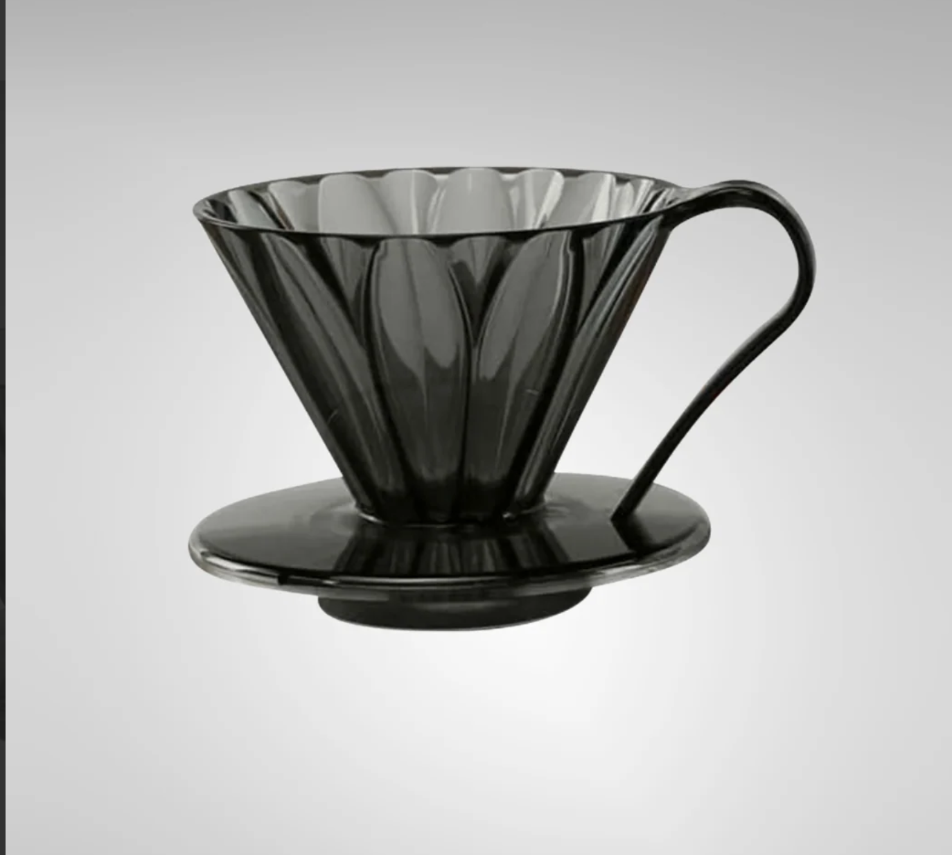CAFEC Tritan Cone-Shaped Flower Dripper Cup 1 (Clear Black)