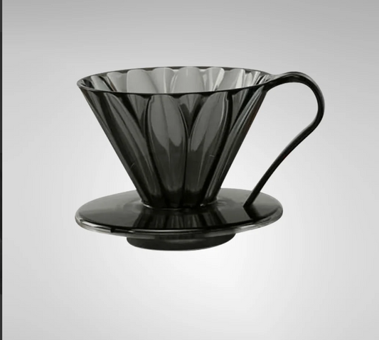CAFEC Tritan Cone-Shaped Flower Dripper Cup 1 (Clear Black)